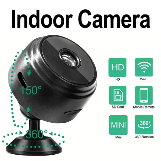 Sentinel A9 MiniCam – Smart Wi-Fi HD Security Camera with Night Vision, Motion Detection & Remote App Control