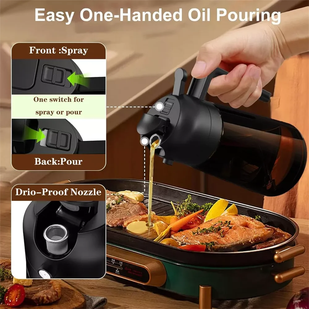 EmeraldPour Chef – Glass Olive Oil Sprayer & Dispenser