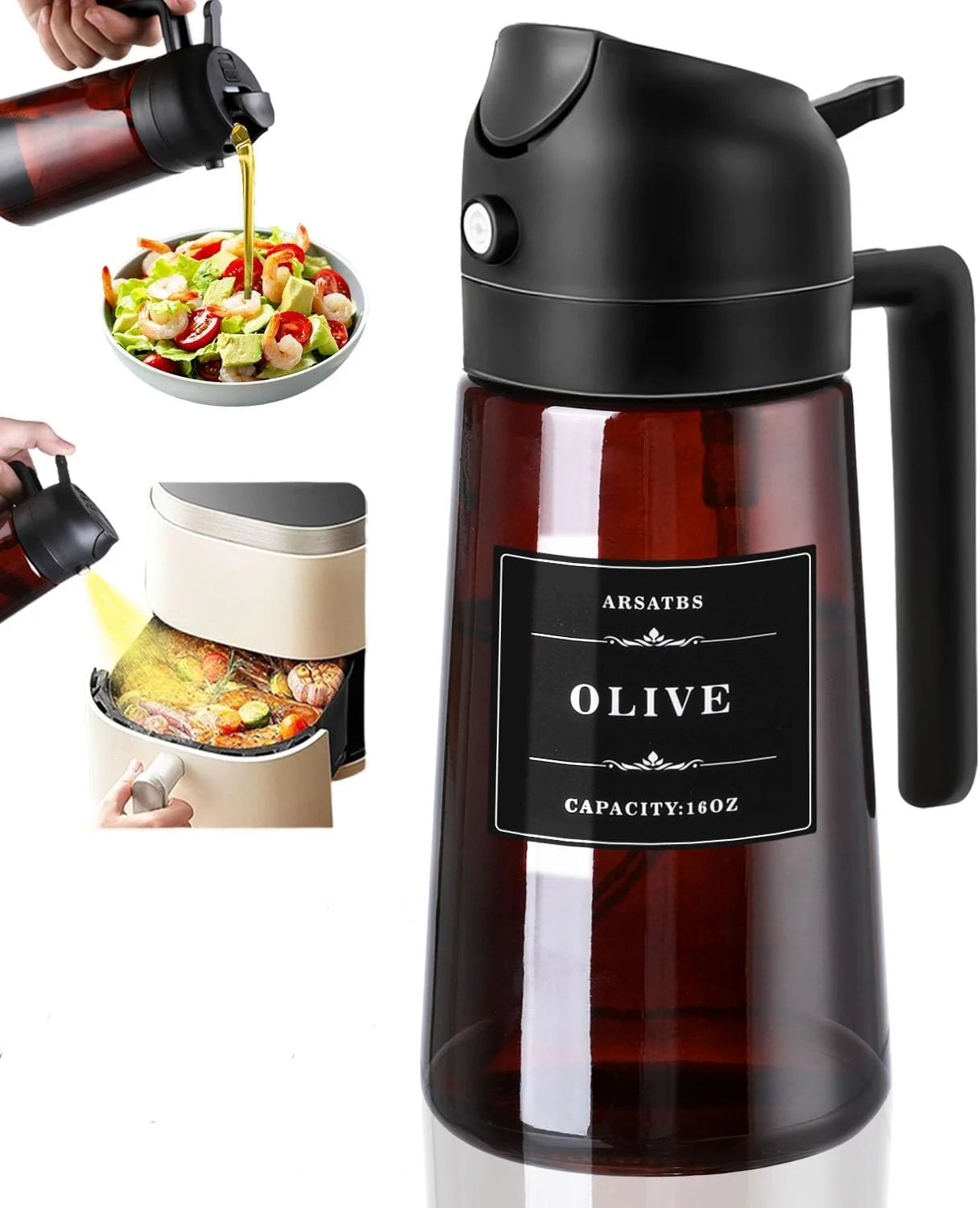 EmeraldPour Chef – Glass Olive Oil Sprayer & Dispenser