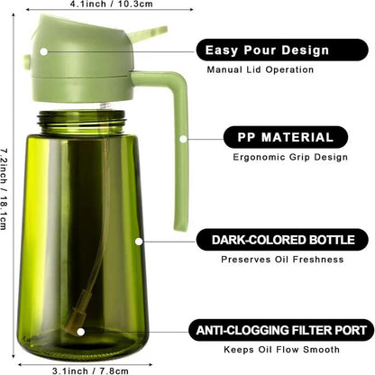 GreenGlass Chef – Olive Oil Spray & Pour Bottle (470ml